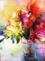 Elke Memmler - Fleur à l'aquarelle 1